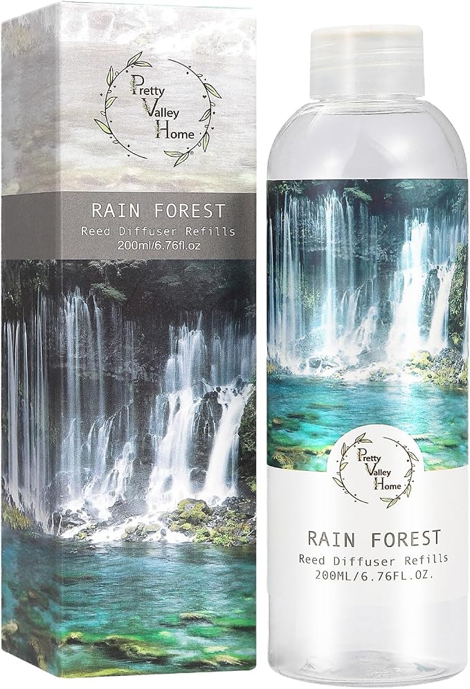 Reed Diffuser Refill, Rain Forest 6.7 oz. Scented Oil for Reed Diffuser Home Fragrance for Bathroom, Bedroom, Office Decor