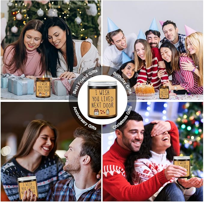 Birthday Gifts for Women, Unique Gifts for Women, Best Friend, BFF, Mom, Sister Gift for Sisters, Funny Anniversary Christmas Unique Gift for Her - Lavender Scented Candles