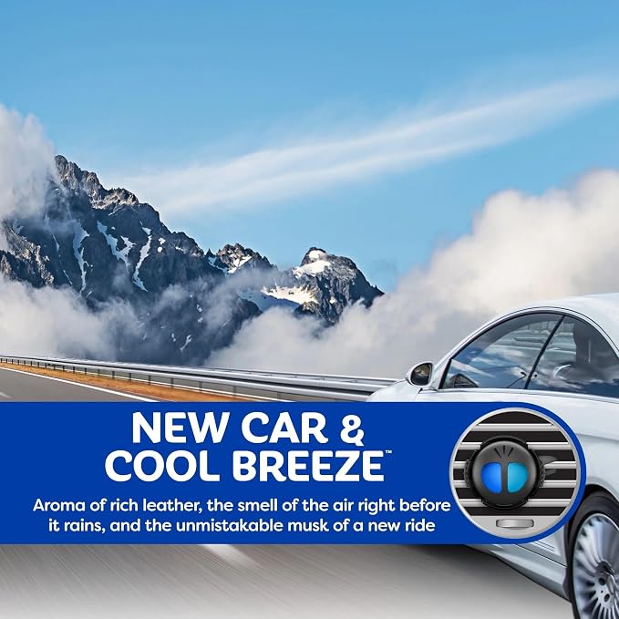 Refresh Your Car! 09875 Dual Scent Mini Diffusers, New Car/Cool Breeze Scent