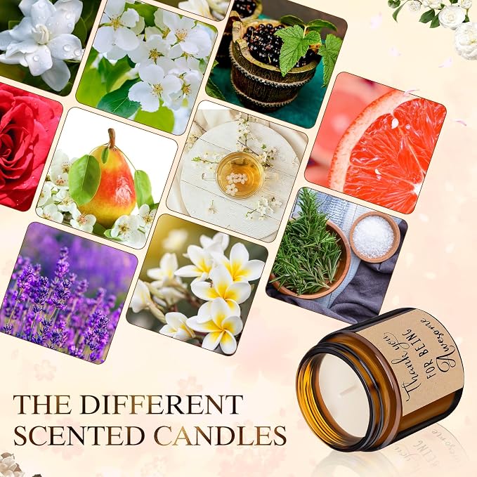 MTLEE 20 Pcs Thank You Gifts Candles 3.5 oz Employee Appreciation Inspirational Scented Soy Wax Candle Thanks Gift for Coworker Women Volunteer Teacher(Thank You,Brown)