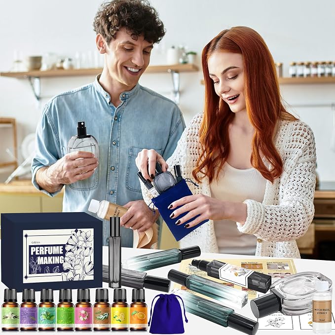 Perfume Making Kit- DIY Cologne Making Kit for Men, Make Your Own Scent with Essential Oil, Spray Bottle, Men's Fragrances Maker, Scent Set, Perfume Gifts for Women Girls Boyfriend