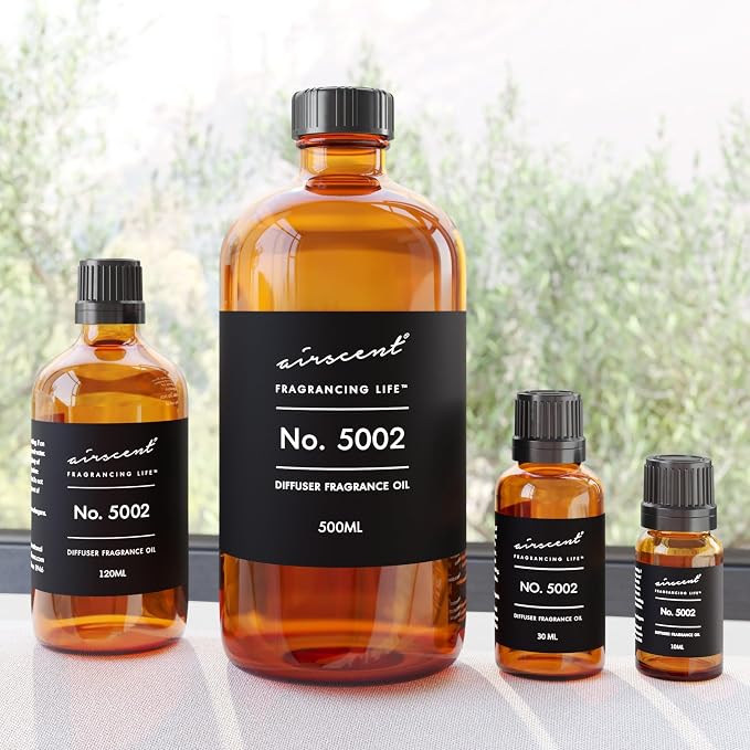 AirScent Creed-Aventus-Inspired Diffuser Oil - No. 5002 Perfume Dupe - Premium Fragrance Oil Blend for Ultrasonic and Waterless Diffusers and Crafting - 30 ml, 1 fl oz Glass Bottle with Dropper