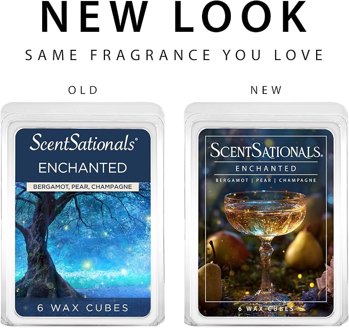 Scentsationals Enchanted Scented Wax Melts - Bergamot, Pear, & Champagne, 10oz (24 Cubes)