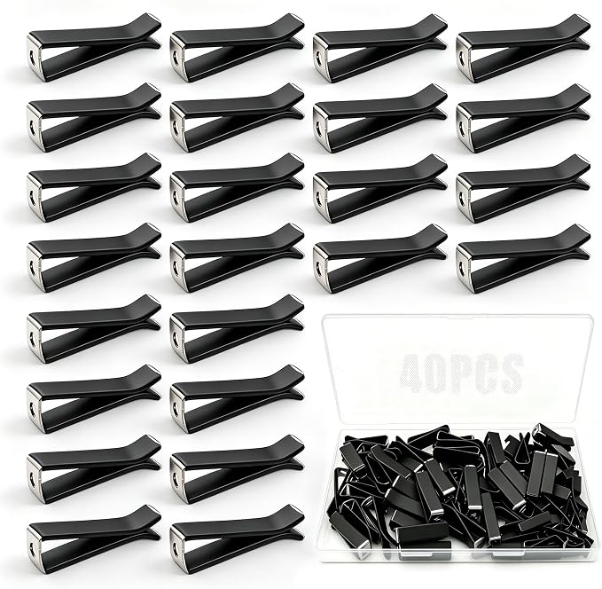 Dianrui 40PCS Black Square Head Car Vent Clips, 9mm Auto Air Conditioner Outlet, Air Freshener for Car Office Home