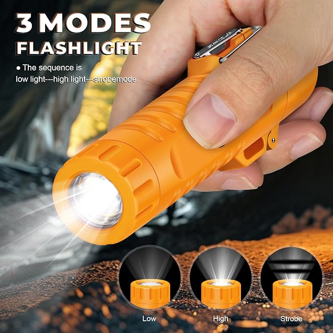 Lafagiet Electric Lighter, USB C Rechargeable, with LED Battery Display, Flashlight, 360° Flexible extendable Arc Lighters for Candle, Camping, Outdoor Adventure