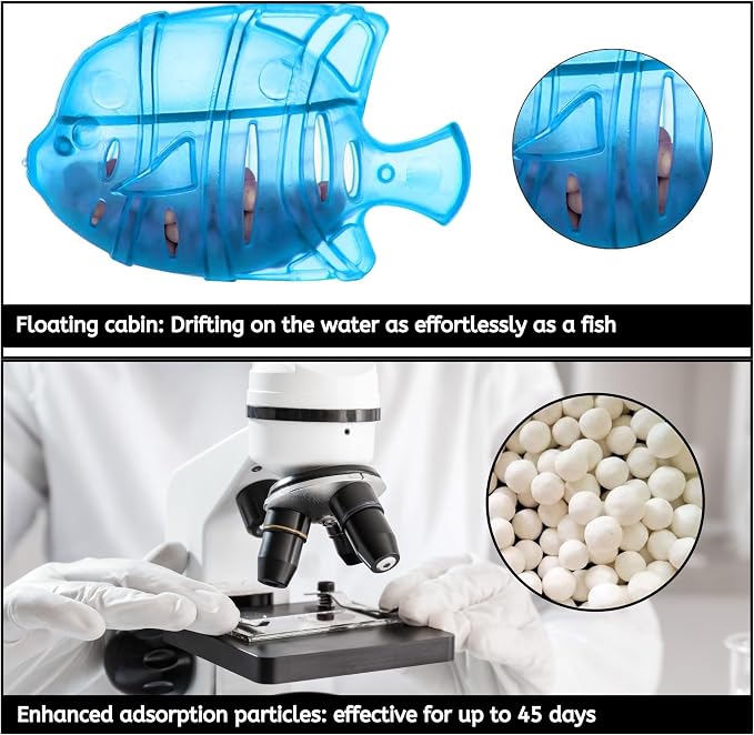 Nispira 12 Fish Universal Demineralization Cleaners for Protec Guardian Aquastick Humidifiers Ultrasonic Evaporative Dehumidifiers Hard Water Removes White Dust Odor