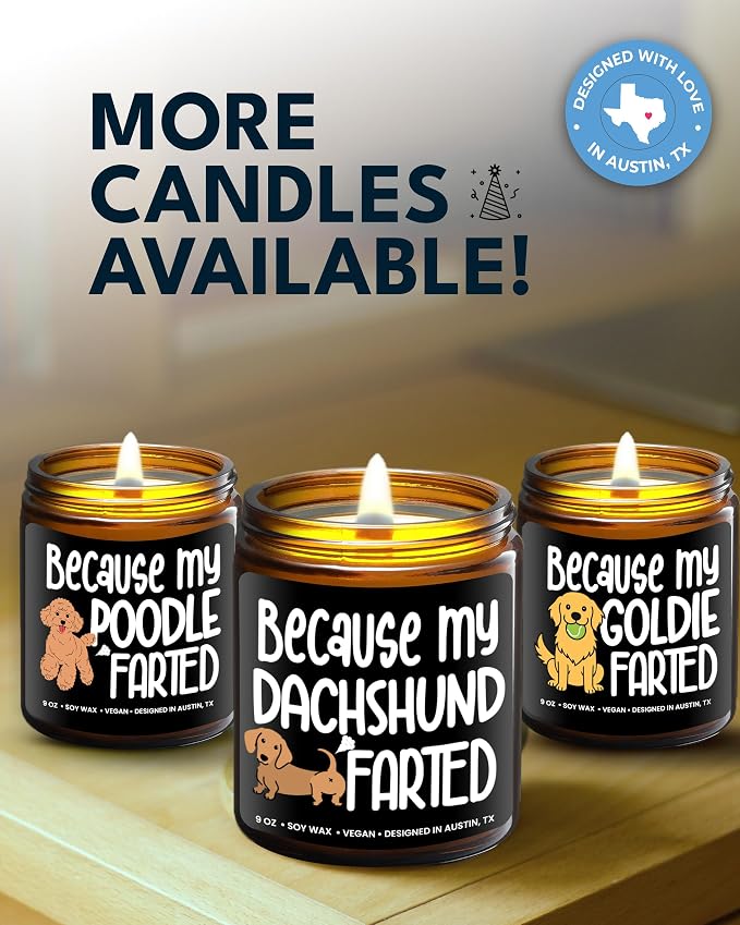 Funny Dachshund Candle, Dachshund Gifts for Women and Men, Unique Funny Pet-Themed Gift Ideas, Best Present for Pet Lovers, Perfect Presents for Dog Mom & Dog Dad, Birthday, Christmas, Gift-Ready