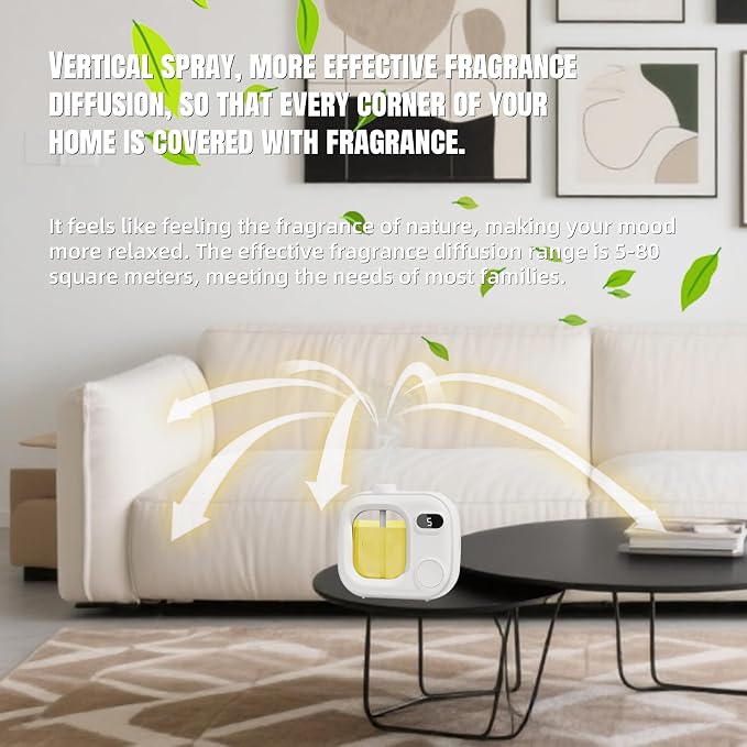 Essential Oil Diffuser for Home Small Waterless Aroma Diffuser for Office, Hotel & Car, Battery Operated Portable Mini Scent Diffuser Machine (7pcs Refill, Essential Oil Set)