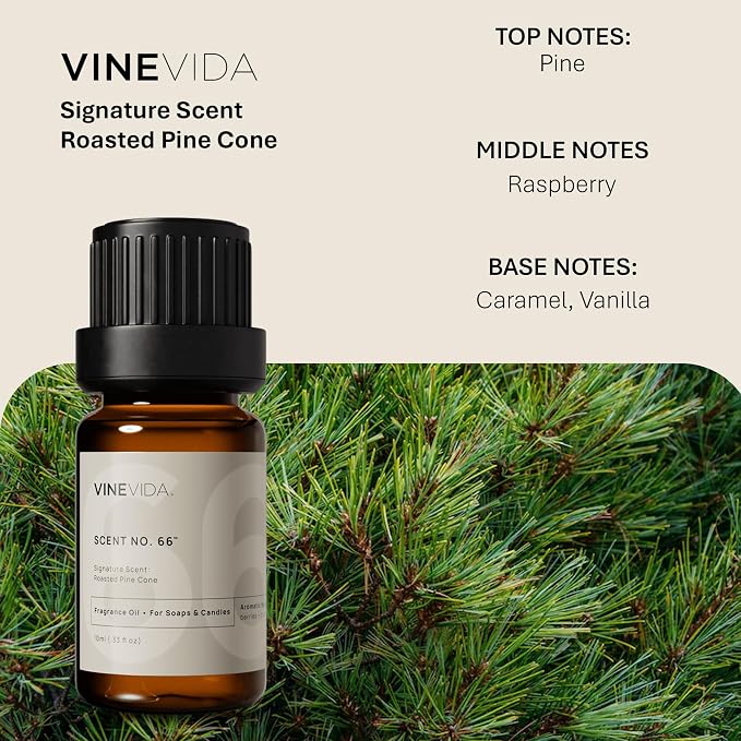 VINEVIDA [0.33oz] Scent No.66 Fragrance Oil for Candle Making & Soap Making - Made in USA Natural Candle Scents