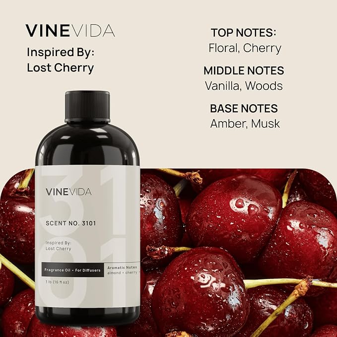 VINEVIDA [16 Oz] Inspired by: Lost Cherry; Diffuser Oil Refill | Premium Scent Diffuser Oil for Home | Non-Toxic Fragrance