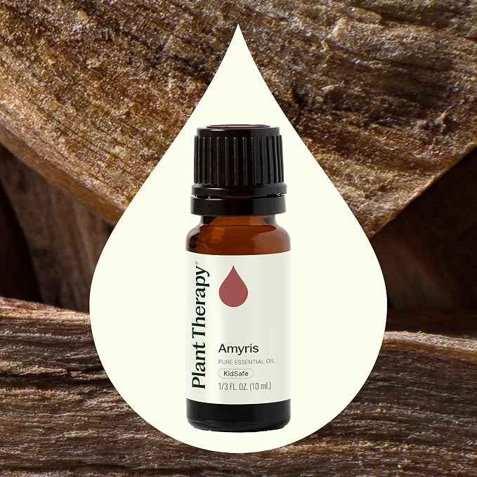 Plant Therapy Amyris Essential Oil 10 mL (1/3 oz) 100% Pure, Undiluted, Calming Aromatherapy, Skin Care, Respiratory Support