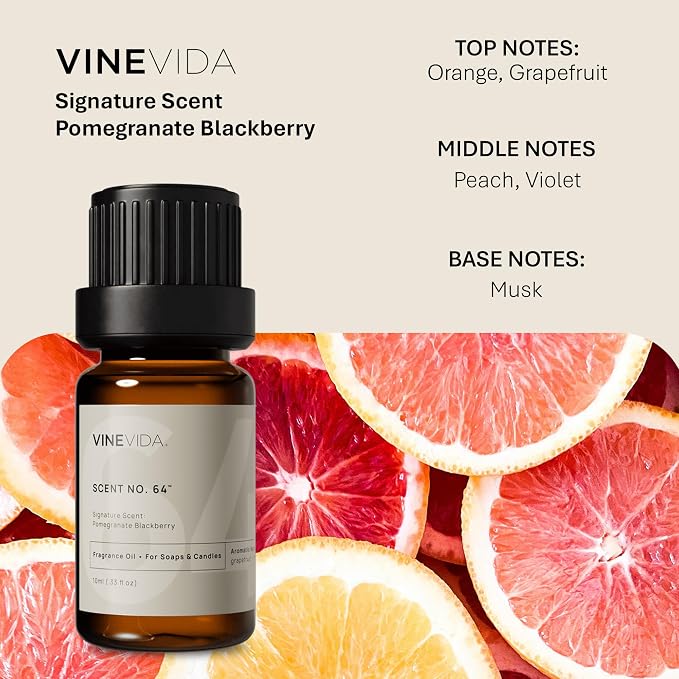 VINEVIDA Fragrance Oil [0.33oz] - Scent No.64 for Candle & Soap Making - USA Made - Natural Candle Scents