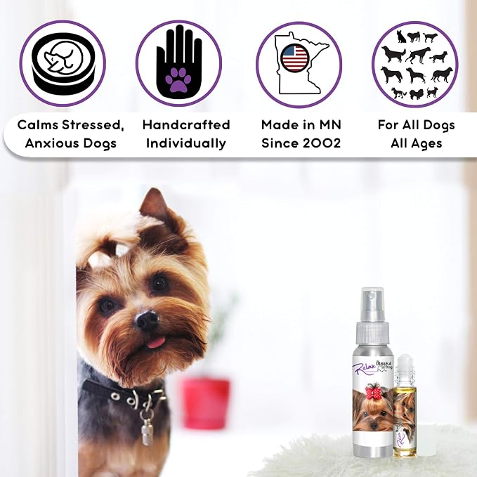 The Blissful Dog Yorkshire Terrier Relax Dog Aromatherapy Spray for Your Dog's Anxiety