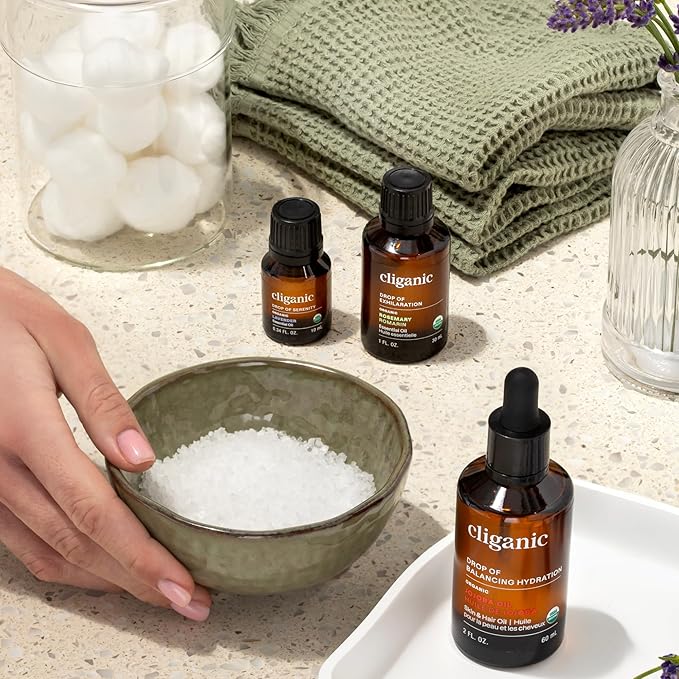 Cliganic Organic Cedarwood Essential Oil - 100% Pure Natural for Aromatherapy Diffuser | Non-GMO Verified