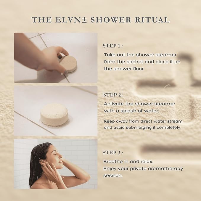 ELVN± Aromatherapy Shower Steamers - 6 Rare Japanese Scents (Yuzu, Moss, Sakura) - Natural Shower Bombs for Stress Relief, Focus & Sleep - Luxury Self Care Gifts for Women & Men - Sustainable Spa Kit