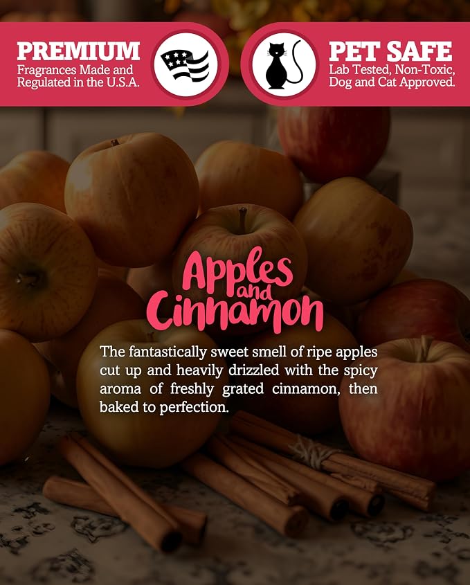 Apples & Cinnamon Soy Votive Candles - Scented with Natural Fragrance Oils - 6 Dark Red Natural Votive Candle Refills - Bakery & Food Collection