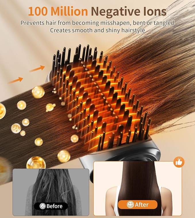 9 in 1 Hair Dryer Brush Kits,Professional 1200W Powerful Hot Air Styler Dryer with Case,110,000 RPM Auto Wrap Air Curler Travel Hair Crimper for Fast Drying/Straightening/Styling/Volumizing/Frizz-Free