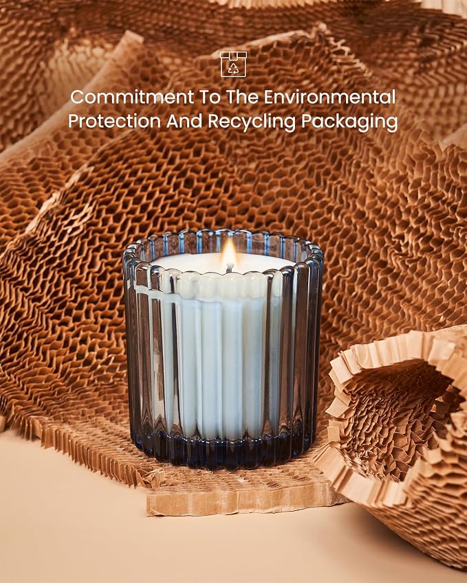 M&SENSE Snowy Christmas Scented Candles, Jar Candle, Christmas Fall Gifts for Home Decor, 60 Hours Burning, Natural Soy Wax Relaxing Aromatherapy Candle