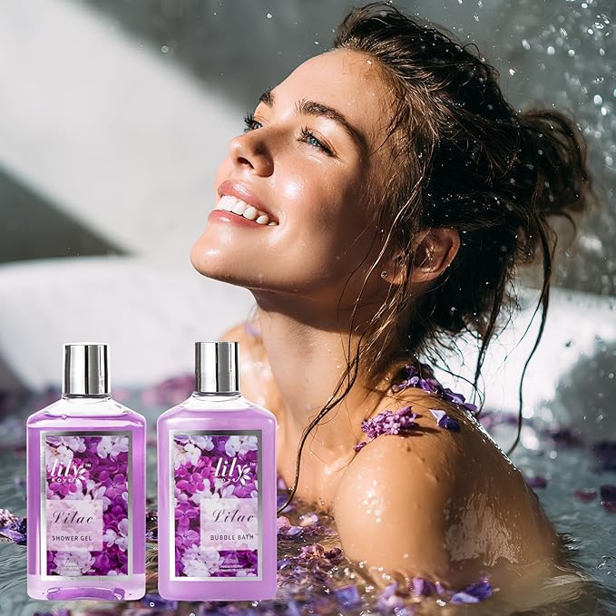 Gifts for Women, Birthday Gift - 9 Pcs Lavender Bath and Body Gift Basket, Set Spa Gift Basket for Women, Gift Baskets, Spa Kit | Christmas, Mothers Day, Valentines Day Gift Set for Her All Occasion