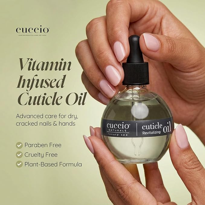 Cuccio Naturale Vanilla & Berry Revitalizing Cuticle Oil, Lightweight Fast-Absorbing Hydrating Nail & Cuticle Conditioner, Cold-Pressed Oils + Vitamin E, 2.30 Fl Oz