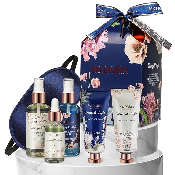 Birthday Spa Gift Baskets for Women - 6 Pcs Self Care Gifts Set | Spa Gift Baskets, Relaxing At Home, Gifts for Her, Anniversary Gift