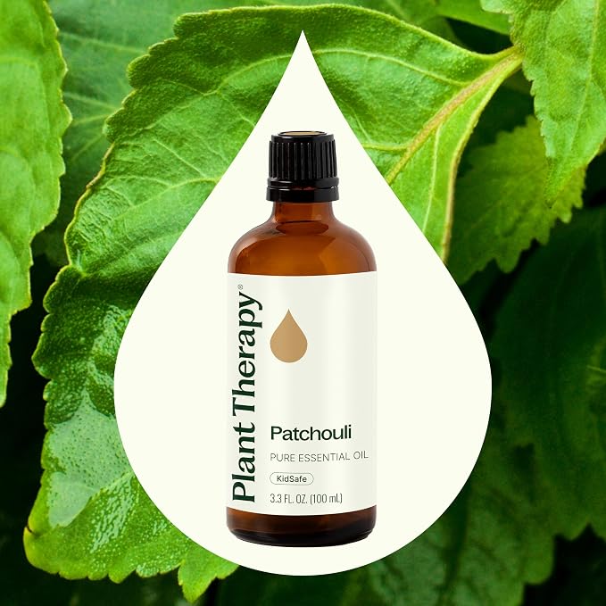 Plant Therapy Patchouli Essential Oil 100 mL (3.3 oz), 100% Pure, Undiluted, for Aromatherapy, Skincare, Meditation, and Relaxation