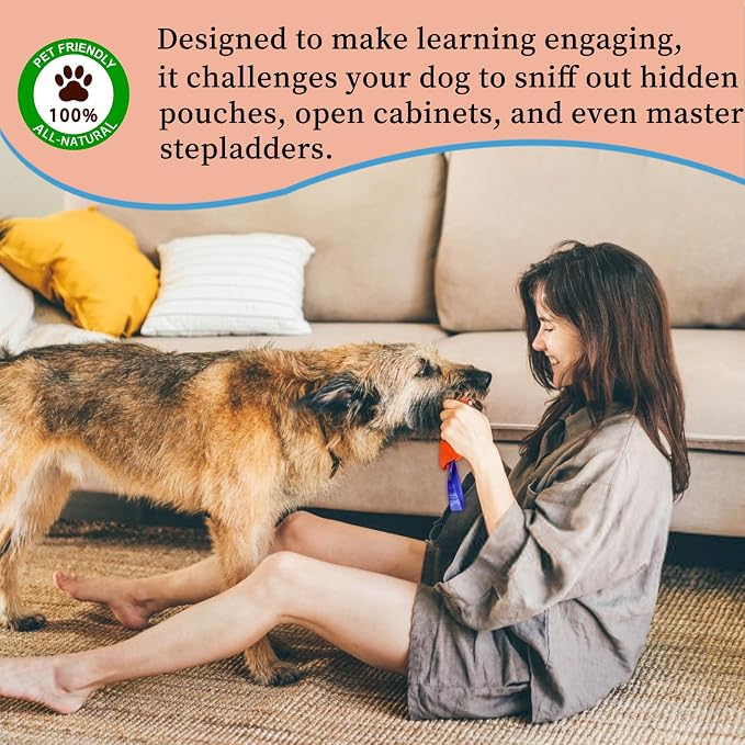 Dog Scent Training kit, Brain Games, Hide and Seek Toys - Fun Nose Work Games, Sniff and Seek Sniffing Toys, Dog Nosework Kit, Scent Work Kit for All Ages Dog (Orange)