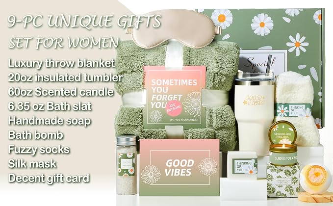 Self Care Gifts for Women：Spa Baskets · Get Well Soon , Birthday Gifts for Women Care Package · Relaxation Gift Sets for Women · Relaxing or Thinking of You for Her