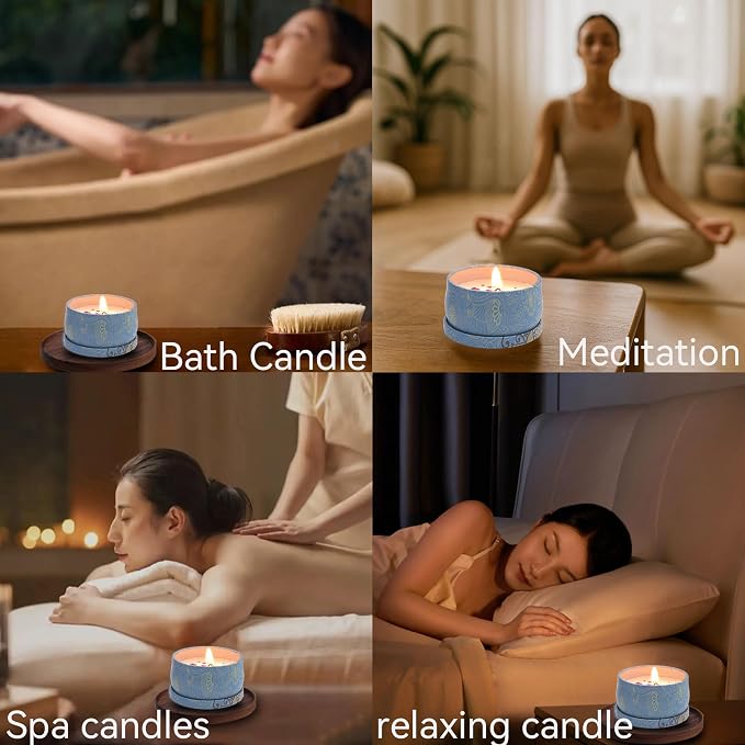 Scented Candles Gift Set, Natural Soy Candles Non Toxic, 4 Pack | 5% Essential Oils , Ideal For Home Decor, Bath, Yoga, Birthdays And Gifts For Women