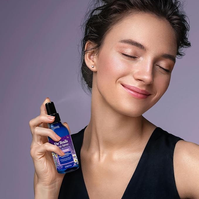 Dr Teal's Calm Blend Spray with Melatonin, Lavender & Chamomile Essential Oils, 6 fl oz (Pack of 3)