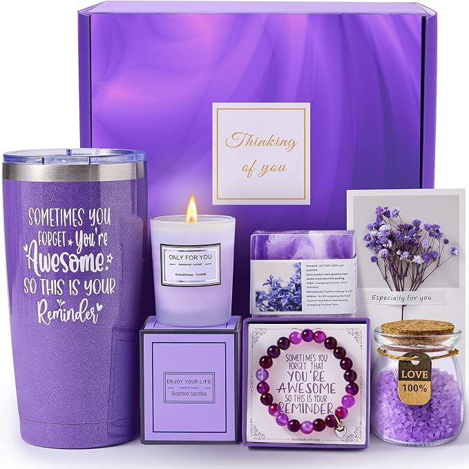 Gifts for Women for Mom Wife Her, Happy Birthday Gifts for Women Mom Wife Grandma Sister Friends, Self Care Gift Thoughtful Daily Self-Care and Relaxation Present Spa Gift Basket Set