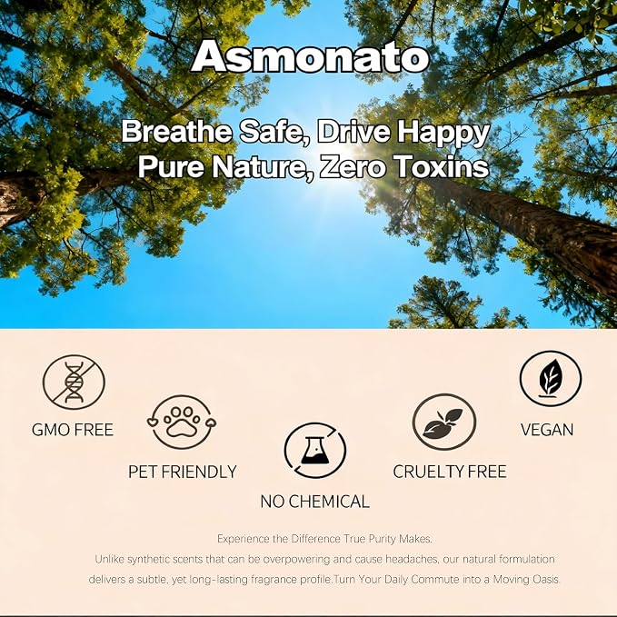 Car Air Freshener Long Lasting Wood Air Freshener for Visor Clip Car Odor Eliminator Scent Diffuser for Cabin 2 Metal Clips Variety 3 Pack(Cabana-Teak-Amber)