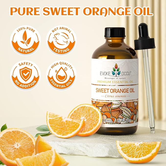 EVOKE OCCU Lemongrass Essential Oil and Sweet Orange Essential Oil - 4 Fl Oz