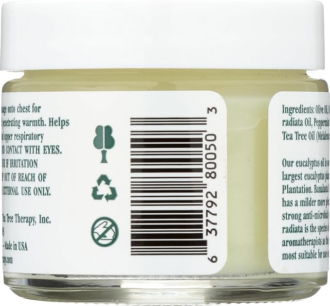 Tea Tree Therapy Eucalyptus Australian Chest Oil, Lavender Peppermint and Tea Tree, 2 Ounce,80050