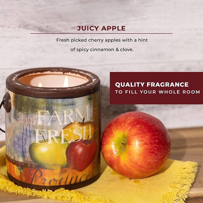 A CHEERFUL GIVER 95hr 20oz Scented Candle - Juicy Apple - Multi-Wick Glass Candle - Gifts For Men and Women