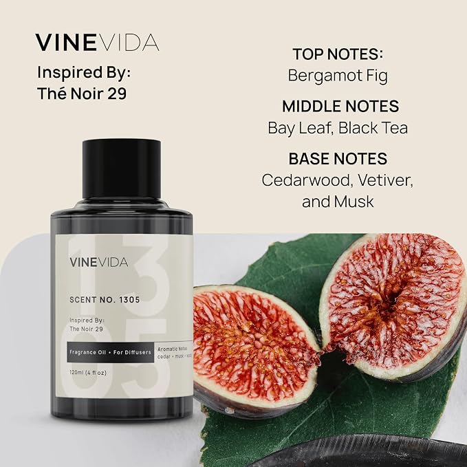 VINEVIDA [4 Oz] Inspired by: White Tea & Sage; Diffuser Oil Refill | Premium Scent Diffuser Oil for Home | Non-Toxic Fragrance