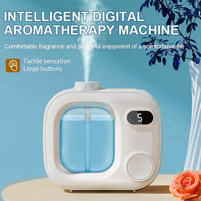 Aromatherapy Diffuser Smart Fragrance Essential Oils Difuser Air Scent Humidifier for Home Large Rooms Bathroom Hotel Collection Office Car 5 Mist Levels Adjustable Timer Aroma 360 Difusor
