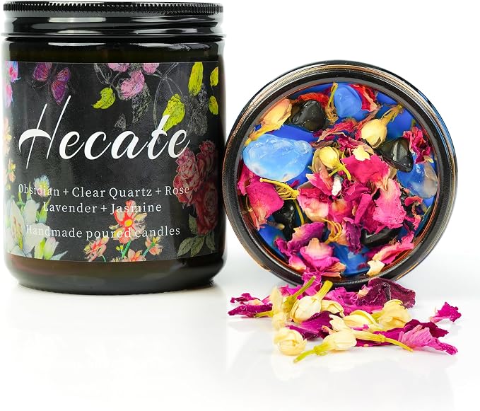 Hecate Scented Candle, Altar, Lavender Devotional Candle, Incense, Meditation, Rituals, Large Votive. (Hecate)
