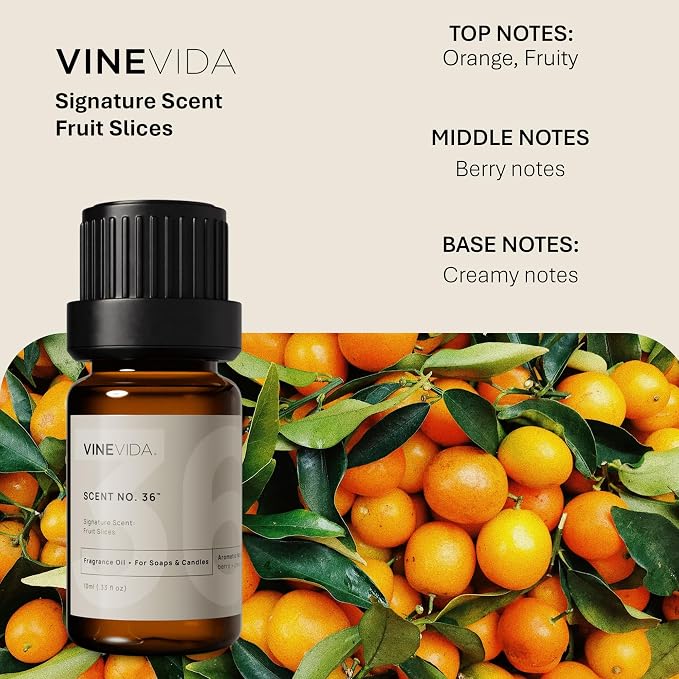 VINEVIDA Scent No.36 0.33oz Fragrance Oil for Candle & Soap Making - Made in USA Natural Candle Scents