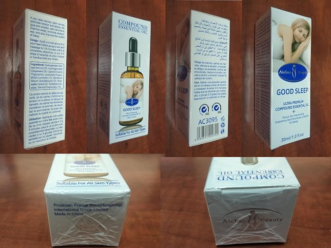 AICHUN BEAUTY Improve Good Sleep Ultra Premium Compound Essential Oil Promote a Desire to Sleep Relax Calm Nerves 30ml/1.0fl.oz