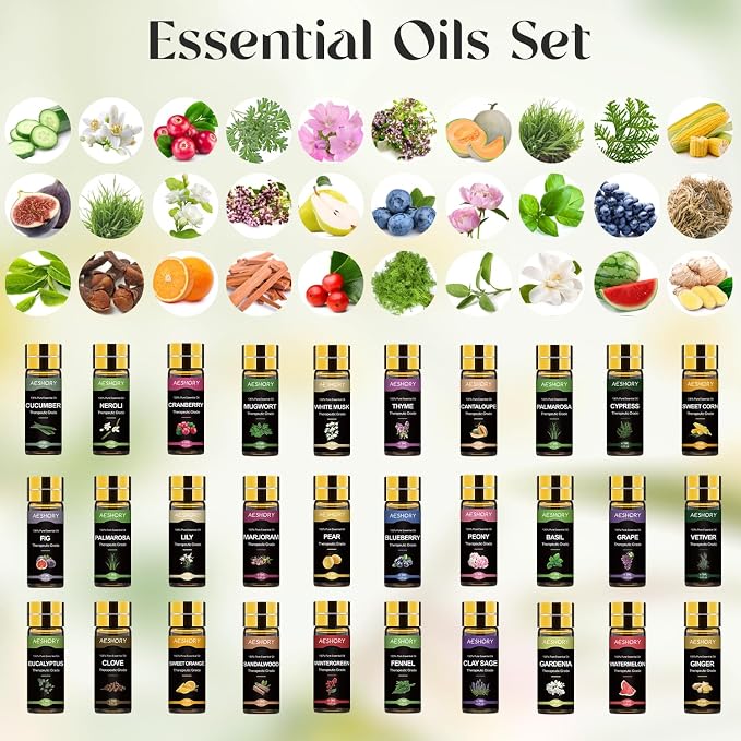Essential Oil Set 80 Pcs,100% Natural Essential Oils Kit, Perfect for Diffuser, Humidifier, Massage, Soap, Candle Bath Bombs Making, 80 * 5ML(0.17oz), Valentine's Gift for Lover