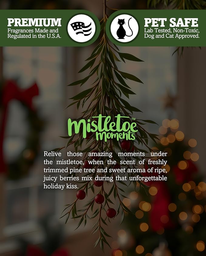 Shortie's Candle Company Mistletoe Moments™ Premium Wax Melts - 3 Oz., Strong & Long Lasting, Non-Toxic - Made with Essential & Natural Oils - Formula 117