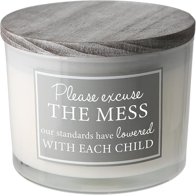 Pavilion Gift Company - Social Life 11-Ounce Soy Wax Triple Wick Candle, Fresh Cotton Scented, Mom Gifts, New Mom Gifts, Funny Mom Birthday Gifts, Funny Candle Gifts for Single Mom, 1 Count