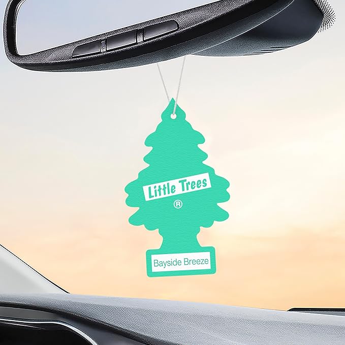 LITTLE TREES Car Air Freshener | Hanging Tree Provides Long Lasting Scent for Auto and Home | 24 Air Fresheners |Bayside Breeze