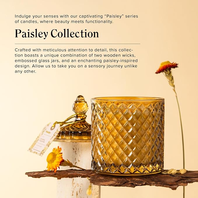 Hidden Label Jasmine Magnolia Scented Candle, 14.8 oz Wooden Wick Soy Wax Jar Candle, Floral Candle for Home, Bedroom & Living Room, 70 Hour Long Lasting Luxury Candle Gift for Women & Men