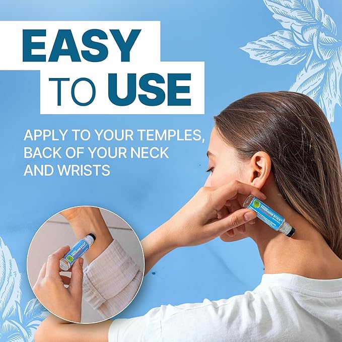 Basic Vigor Migrastil Extra Strength Migraine Stick Advanced Formula. Strong Aromatherapy Roll On with Menthol and Essential Oils. No Lavender. Made in The USA.