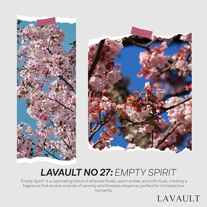 Lavault Reed Diffusers for Home - Greenwhite Ornaments - 100% Natural Materials - Long-Lasting Fragrance - Relaxing Atmosphere, Easy-to-Use & Eco-Friendly, Reusable Glass Bottle Empty Spirit Aroma