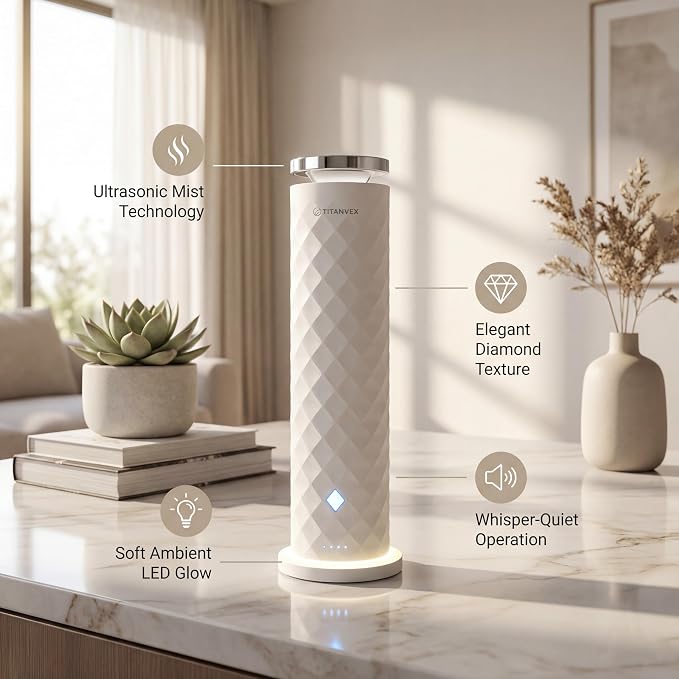 Cordless Scent Diffusers for Home - USB Rechargeable, Waterless Essential Oil Nebulizer for Home, Office, Car - Covers 1,100 Sq. Ft. - Ideal for Bedroom, Bathroom, Room and Car.