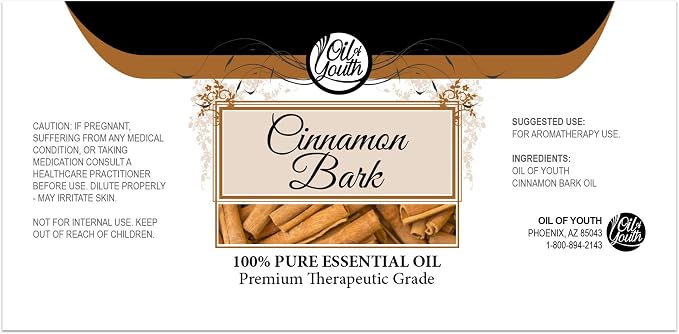 Oil of Youth Cinnamon Bark Essential Oil 16oz