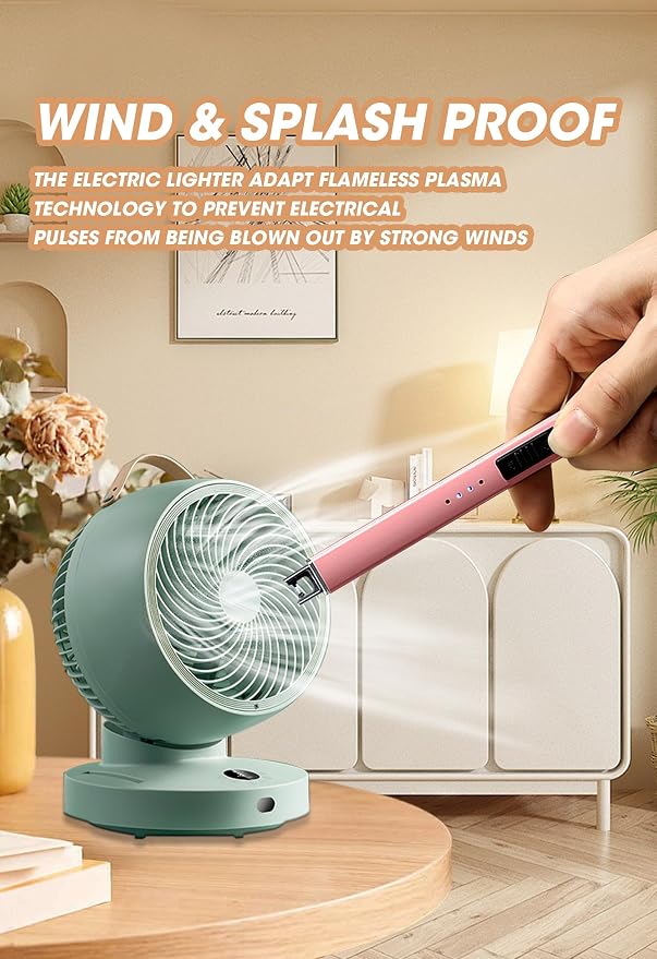 MEIRUBY Lighter Electric Candle Lighter, Birthday for Women Men Mom Wife Sister, Rechargeable USB Arc Lighters for Candle Camping BBQ